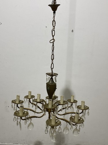 Lampadario vintage ottone - lampadario, 8
