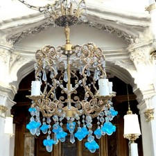 Lampadario vintage in bronzo