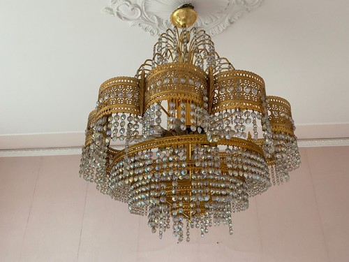 Lampadario vintage ottone - lampadario, in
