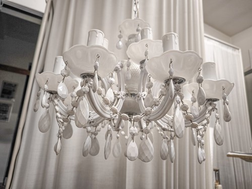 Lampadario bianco maria teresa - bianco,