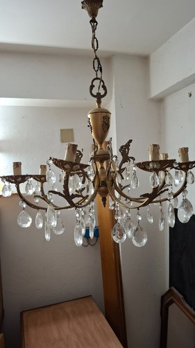 Lampadario cristallo vintage - lampadario,