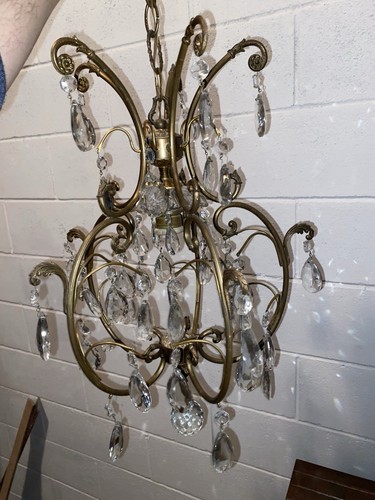 Lampadario cristallo vintage - lampadario,