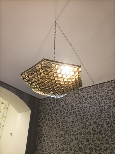 Lampadario vintage ottone - lampadario,