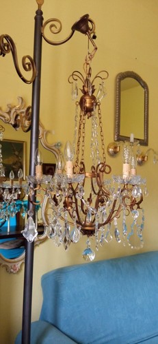 Lampadario vintage con - vintage,