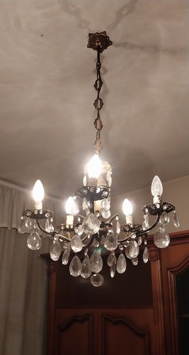 Lampadario vintage cristalli - vintage,