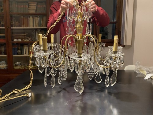 Lampadario cristallo vintage - cristallo,