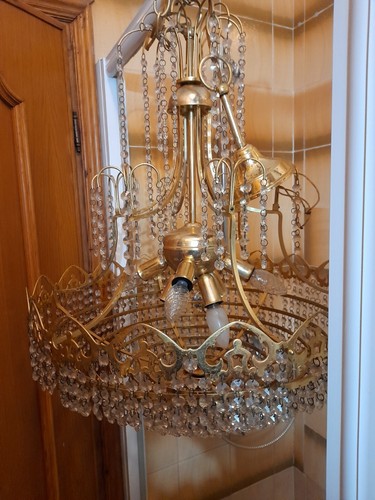 Lampadario con cristalli - lampadario,