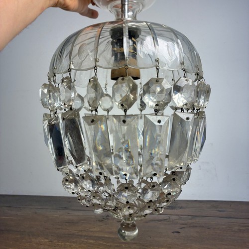 Lampadario cristallo vintage - lampadario,