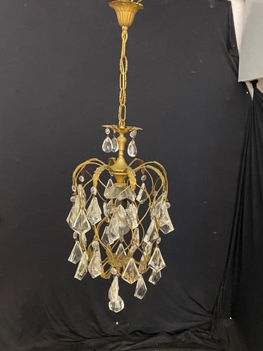 Lampadario vintage ottone - lampadario,
