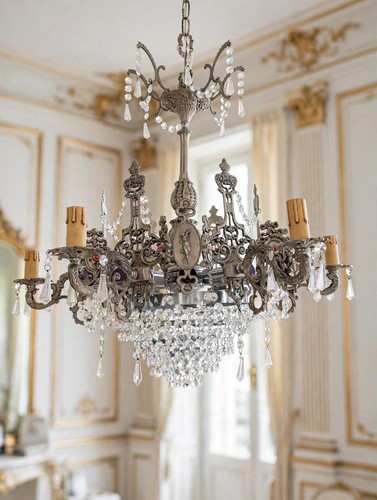 Lampadario vintage luci - 12,