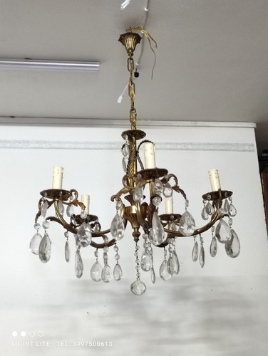 Lampadario vintage ottone - lampadario, in