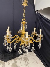 Lampadario Vintage in Ottone a