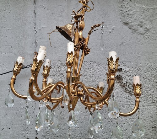 Lampadario vintage rococò - lampadario,